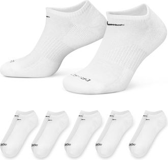 Nike Mens Everyday Plus Cushioned Training No-Show Socks (6 Pairs) in White | SX6898-100