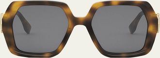 Fendi Diamond Acetate Square Sunglasses