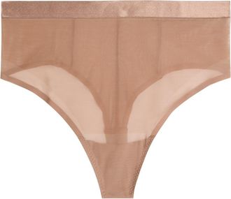 Spanx Sheersense Sculpting Mesh Thong - Nude - S (UK8-10 / S)
