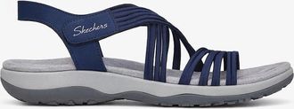 Skechers Womens Skechers REGGAE SLIM - SUNNYSIDE 2.0 Womens Cross Strap Sandals Navy - Blue - Size: 6.5