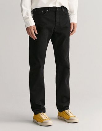 GANT Mens GANT Mens Regular Desert Jeans - 5 Black - Size: 36/32