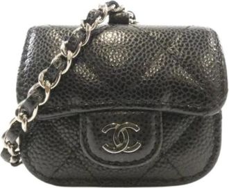 Chanel Pre-owned Mini Bags, female, Black, Size: ONE SIZE Pre-owned Mini Pochette Shoulder Bag