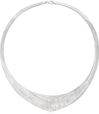 Ross-Simons Italian Sterling Silver Graduated Cleopatra Necklace