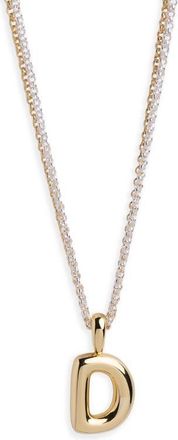 Argento Vivo Puffy A Initial Pendant Necklace in Two Tone at Nordstrom