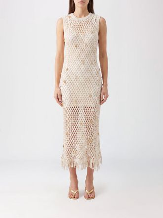 SIMKHAI Coralia Off-the-Shoulder Crochet Cotton-Blend Midi Dress