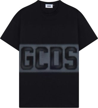 GCDS T-shirt Logo Block - Heren - T-shirts - Zwart - M - Katoen - Tops