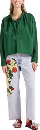 La DoubleJ Embroidered Barrel Jean In Bloomy
