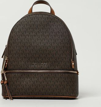 Michael Kors Zaino Rhea Medium Michael Kors in cotone spalmato con monogram all over