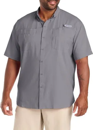 Columbia Big & Tall PFG Tamiami II Sport Shirt in City Grey at Nordstrom, Size Xx-Large