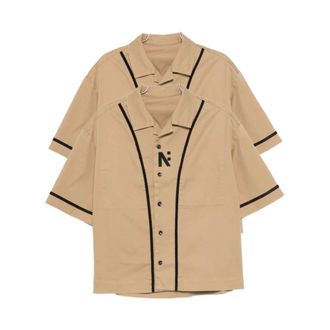Nine In The Morning Heren, Overhemden, Beige, Maat: XL Katoen
