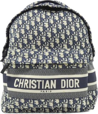 Dior Blue Canvas Backpack (Pre-Owned)