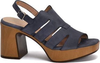 Wonders Womens L-1422 Suede Platform Sandal In Baltic