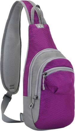 Generic Men Women Outdoor Shoulder Bag Zipper Single Shoulder Crossbody Bag Cycling Sports Bag Chest Bag Mountaineering Travel Small Backpack Small Shoulder B