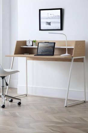 Julian Bowen Palmer Desk with Shelf in Light Oak
