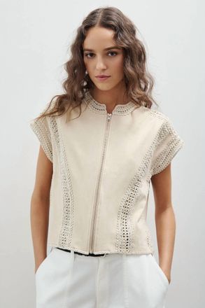 M&eacute;lissa Nepton Ina Top In Light Tan