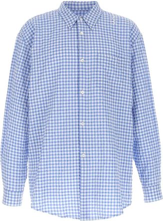 Marni Overhemden, Heren, Blauw, M, Katoen, Vichy Shirt