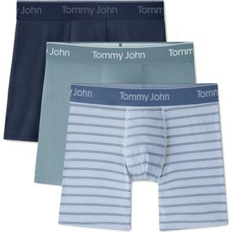 Tommy John 3-Pack Second Skin 6-Inch Stretch Modal Boxer Briefs in Dress Blues Citadel at Nordstrom, Size Xx-Large
