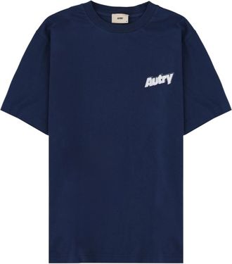 Autry Blue Logo Crew Neck T-Shirt
