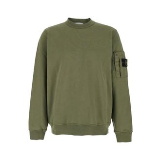 Stone Island Sweatshirts, male, Green, Size: 2XL Pocket Logo Sweatshirt