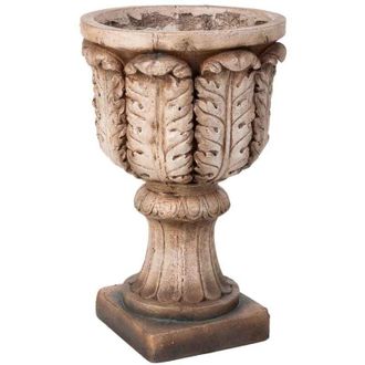 Wanderlust Deco Wanderlust Deco - Macetero decorativo color piedra, 30x30x48,5h cm