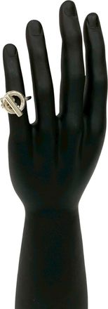 Herm&egrave;s Silver Silver 925 Band Ring (Pre-Owned)