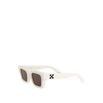 Off-white Square Sunglasses with Dark Grey Lenses