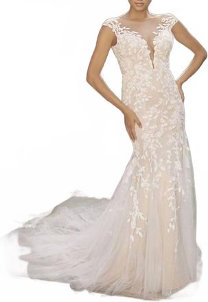 Casablanca Nyla Wedding Gown In Ivory