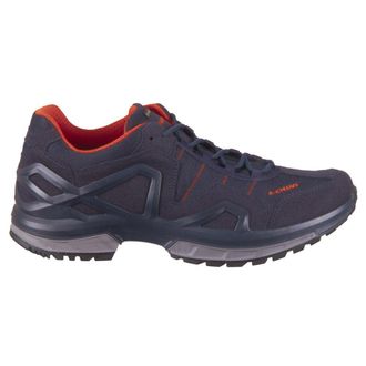Lowa Gorgon GTX Suede Textile Mens Lace Up Trainers - Navy Orange - Size:UK 10.5
