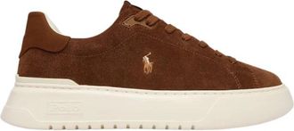 Polo Ralph Lauren Sneakers - Heren - Sneakers - Bruin - 46 EU - Leer - Schoenen