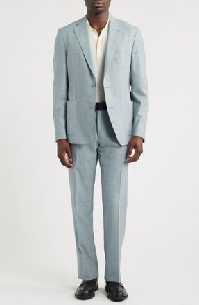 Vince Icon Relaxed Fit Wool Suit in Light Green at Nordstrom, Size 36Regular