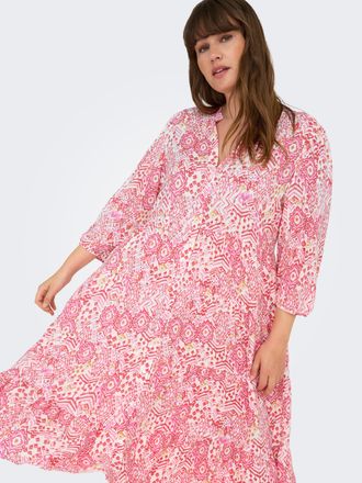 Only Carmakoma Tunikakleid »CARMILANA 3/4 DRESS WVN NOOS« Sommerkleid