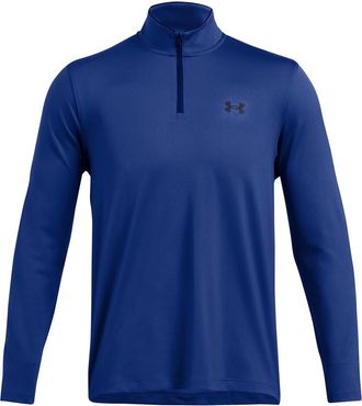 Under Armour Mens Match Play Quarter Zip Long Sleeve Blue M