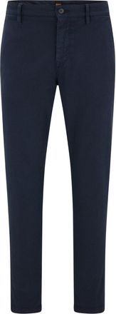 HUGO BOSS Mens Schino Solid Patterned Slim Chinos in Dark Blue - Size 30W/32L