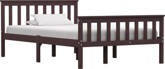 vidaXL Estructura Cama Sin Colch&oacute;n Madera Pino Marr&oacute;n Oscuro 120x200cm Vidaxl