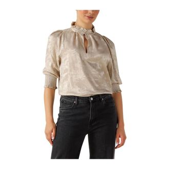 Est'seven Dames, Blouses & Shirts, Beige, Maat: L Poliester