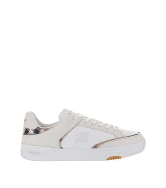 Burberry White Lace-up Sneakers