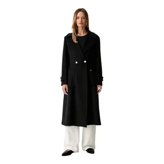 Fracomina Cappotto Doppio Petto - - Coats - Donna - Nero - XS