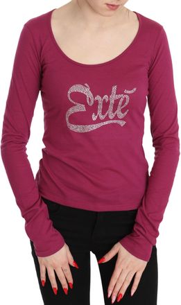 Exte Exte Crystal Embellished Long Sleeve Womens Top