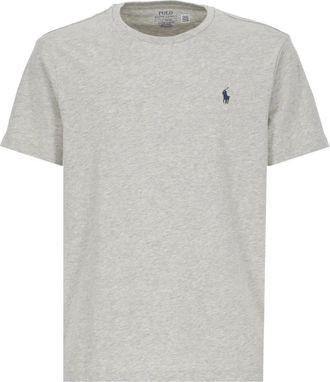 Ralph Lauren Custom Slim-Fit T-shirt - Heren - T-shirts - Grijs - M - Katoen - Tops