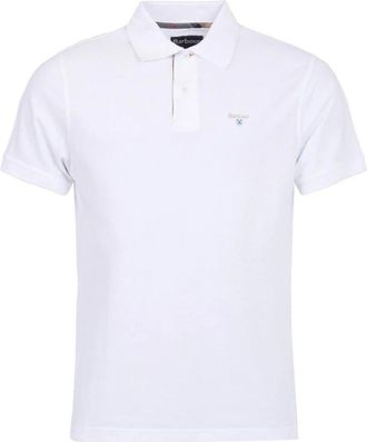 Barbour Tartan Pique Polo Wit - Heren - Polos - Wit - XL - Katoen - Tops