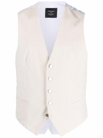 Tagliatore Gilet met enkele rij knopen - Wit