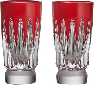 Waterford Set Of 2 New Year Firework Shot Glasses