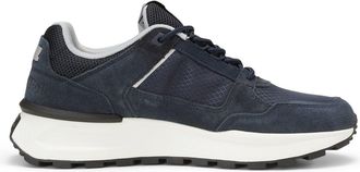 Marc O'Polo Blue Egil 5F Lace-Up Mesh Suede Sneakers