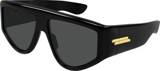 Bottega Veneta Klassieke Shield Zonnebril - unisex - Zonnebrillen - Zwart - 59 MM - Accessoires