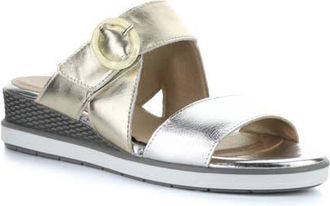 Bos. & Co. Asha Wedge Sandal in Silver/Champagne at Nordstrom, Size 10-10.5Us
