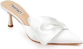 Badgley Mischka Alaya Pointed Toe Mule in Whitesatin at Nordstrom Rack, Size 8.5