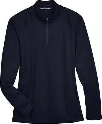 Devon & Jones Womens Stretch Tech-Shell Compass Quarter-Zip Pullover