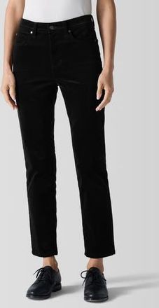 Eileen Fisher High Waist Slim Ankle Pants in Black at Nordstrom Rack, Size X-Large
