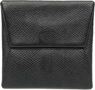 Herm&egrave;s Black Epsom Leather Coin Purse/Coin Case (Pre-Owned)