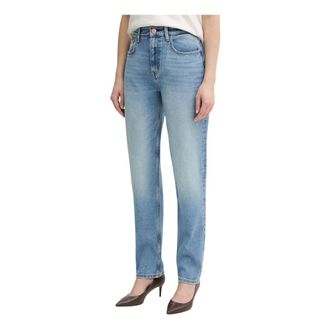 Guess Vaqueros de Tiro Alto Entallados - Jeans - Mujer - Azul - W29 L32